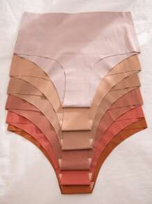6pack Solid High Waisted No Show Panty Set - Multicolor - View 4