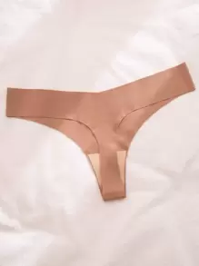 5 paquetes Conjunto de tangas sexy sin marcas de invisibles de color sólido - Multicolor - Ver 10
