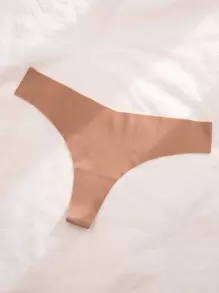 5 paquetes Conjunto de tangas sexy sin marcas de invisibles de color sólido - Multicolor - Ver 12