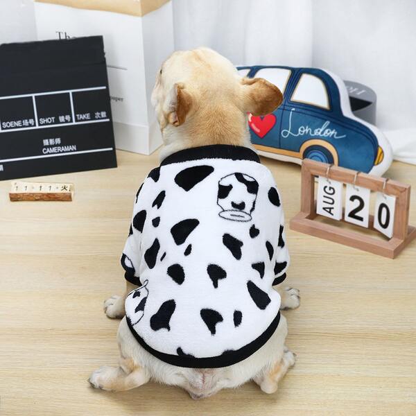 

Milk Bottle Print Pet Sweatshirt, Black and white