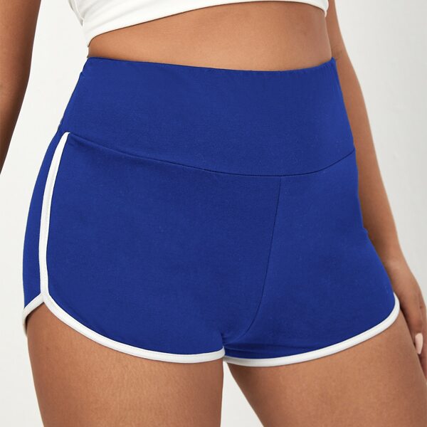

Plus Wide Waistband Dolphin Shorts, Blue