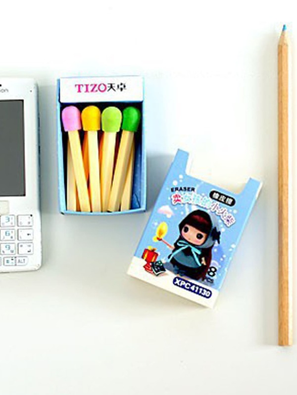 8pcs Matches Shaped Eraser SHEIN USA