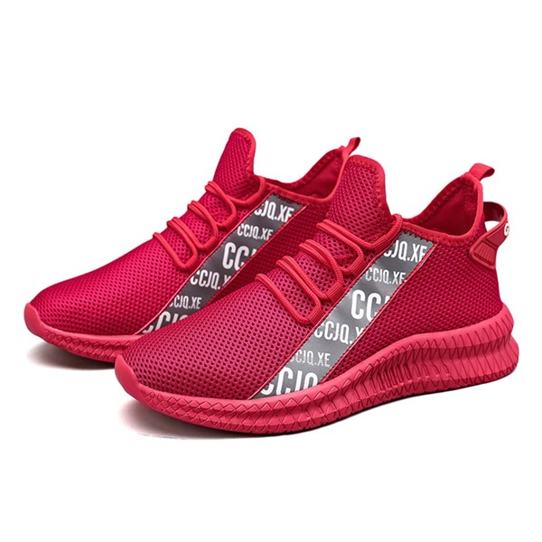 

Men Letter Graphic Slip On Running Shoes, Red