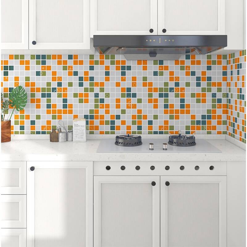 

1roll Kitchen Oil-proof Wall Sticker, Multicolor