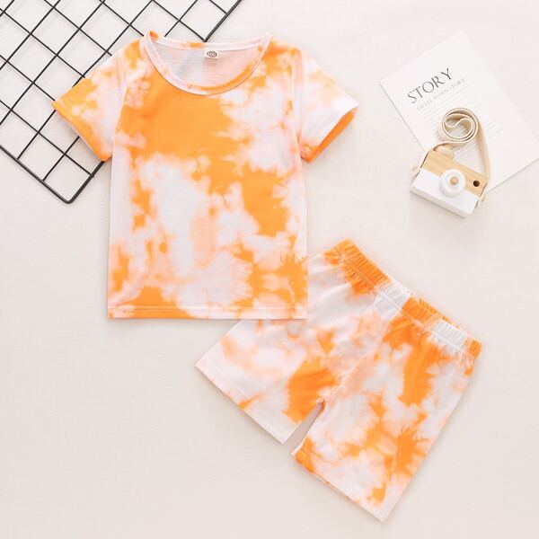 

Toddler Boys Tie Dye Tee & Shorts, Orange