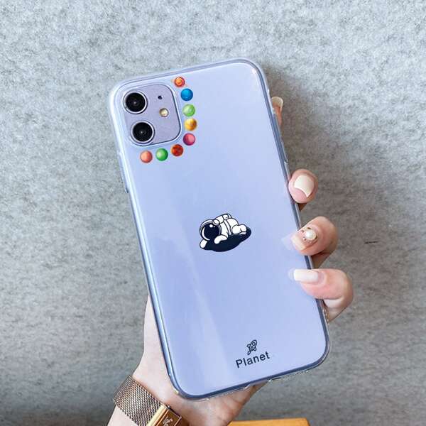

Cartoon Astronaut Clear Phone Case