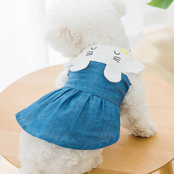 

Cartoon Design Pet Dress, Blue
