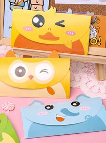6pcs Cartoon Graphic Random Greeting Card - Multicolor - View 7
