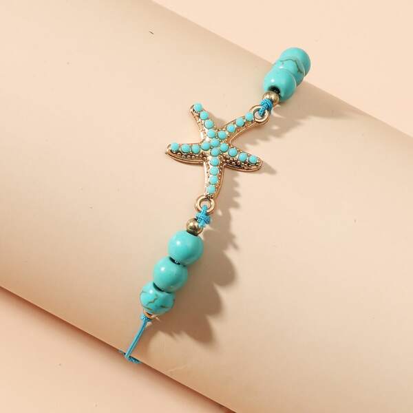 

Bead Decor Bracelet, Blue