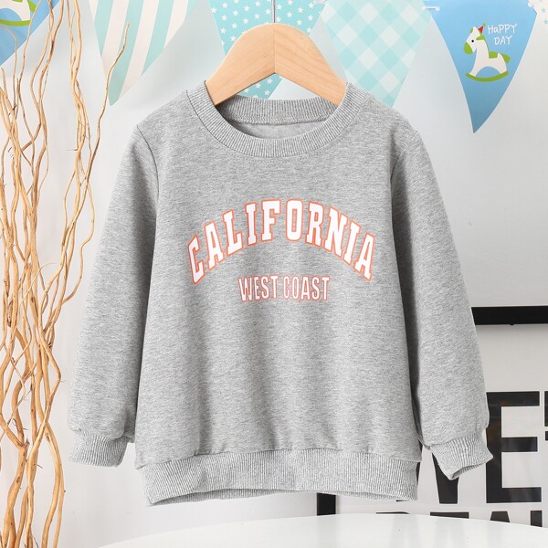 

Toddler Boys Letter Graphic Sweatshirt, Grey