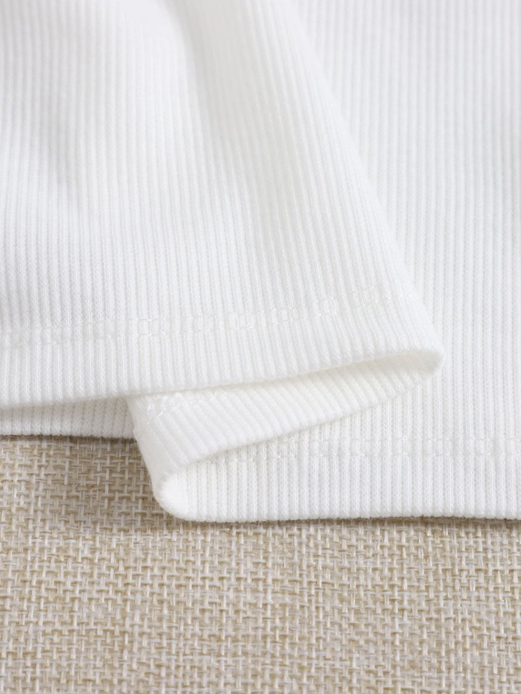 Muchica Asymmetrical Neck Tank Top - White - View 3
