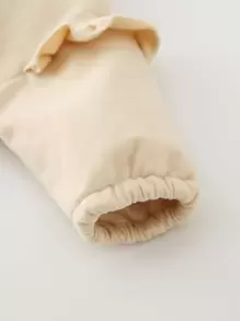 Peninsula Baby 嬰兒愛心圖案荷葉邊連身背心 - 杏色 - 查看 5