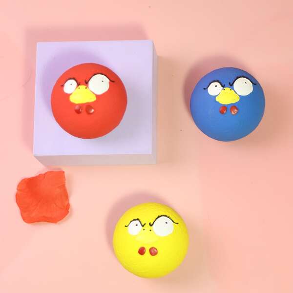 

1pc Random Pet Sound Toy Ball, Multicolor