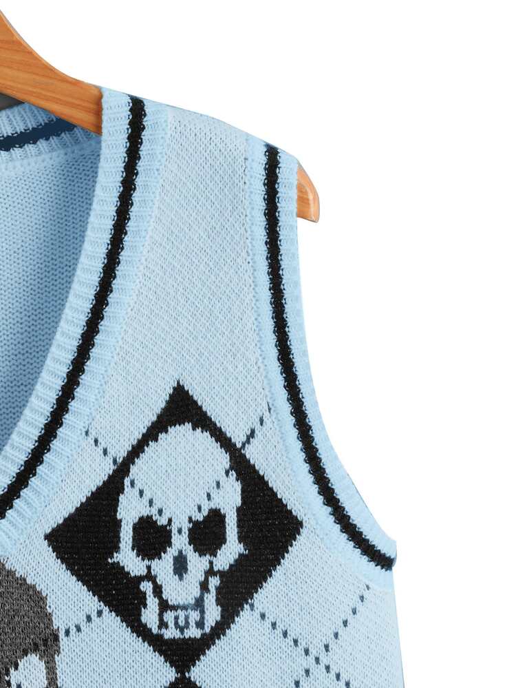 Knit ngọn Lễ Các Thánh Giải trí - Màu xanh nhạt - Xem 3