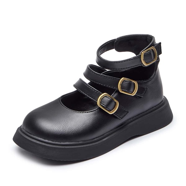 

Toddler Buckle Decor Mary Jane Flats, Black