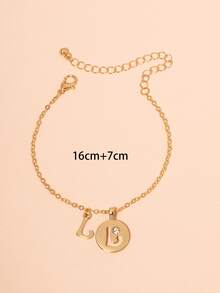 Pulsera con diseño de letra - Amarillo Oro - Ver 4