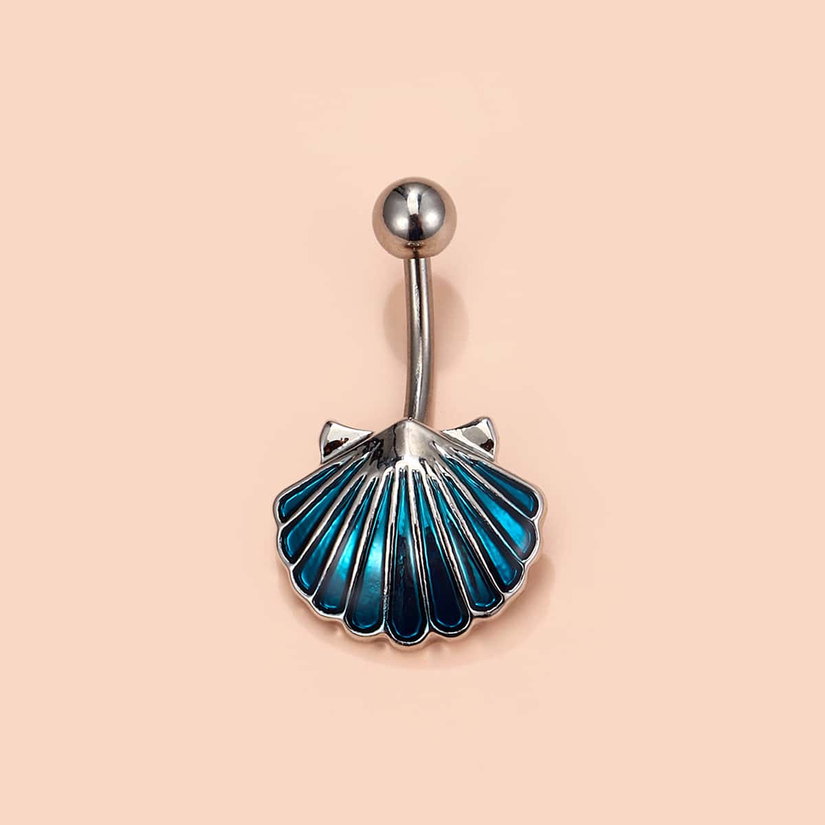 

Shell Decor Belly Ring, Blue