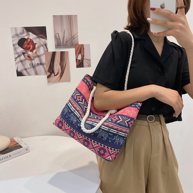 

Geo Graphic Shoulder Tote Bag, Multicolor