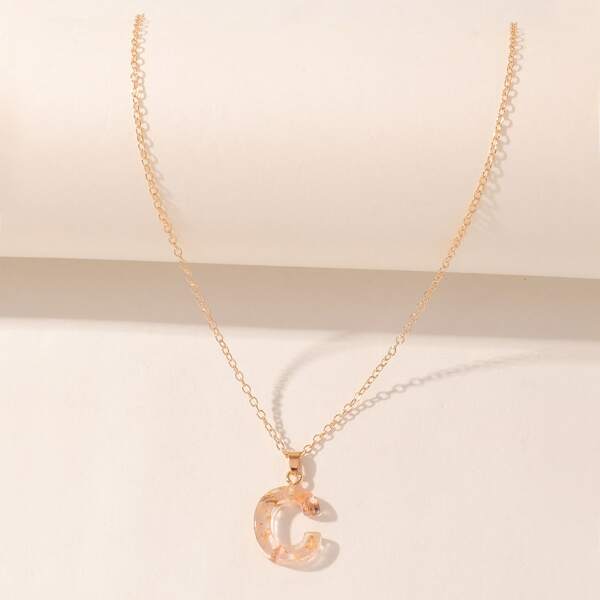 

Letter Charm Necklace, Multicolor