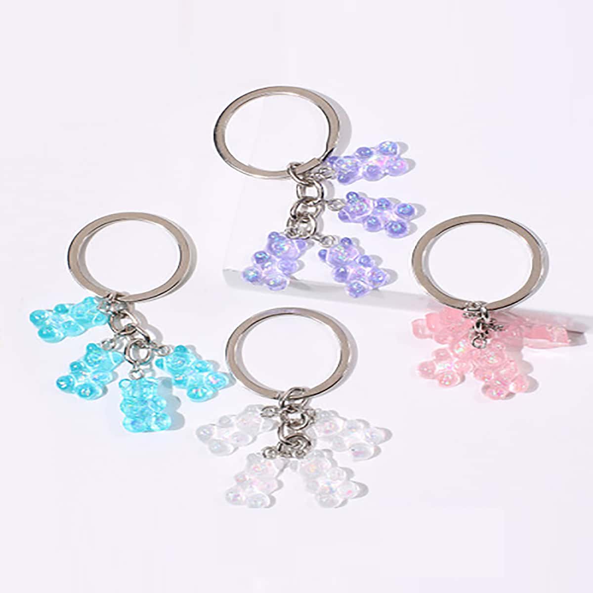 

1pc Random Clear Bear Keychain, Multicolor