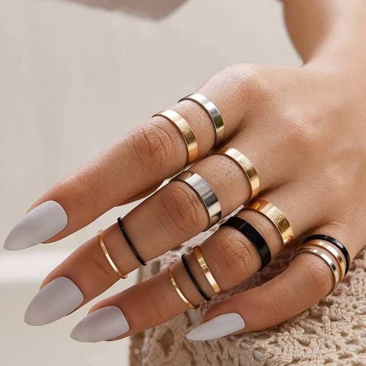 

14pcs Minimalist Ring, Multicolor
