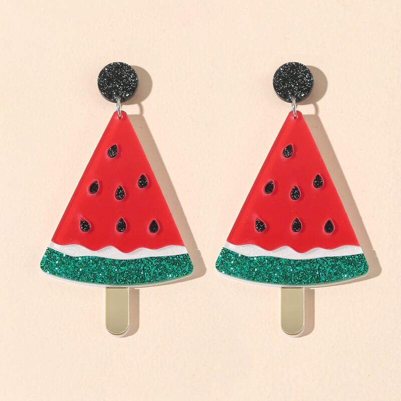 

Watermelon Charm Earrings, Multicolor