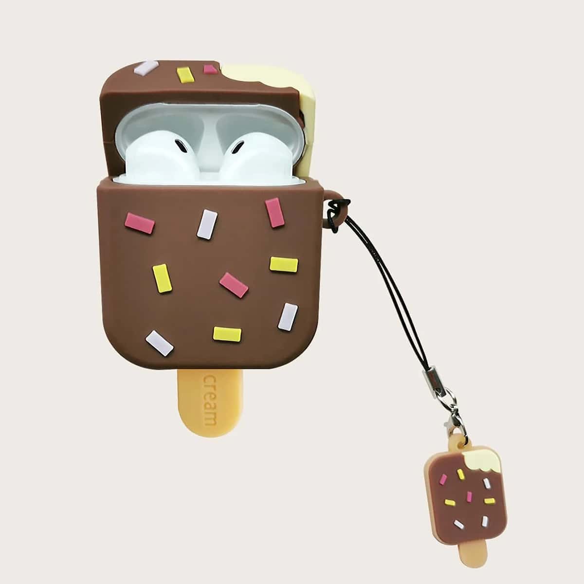 

Ice-cream Shaped Case For AirPods, Brown