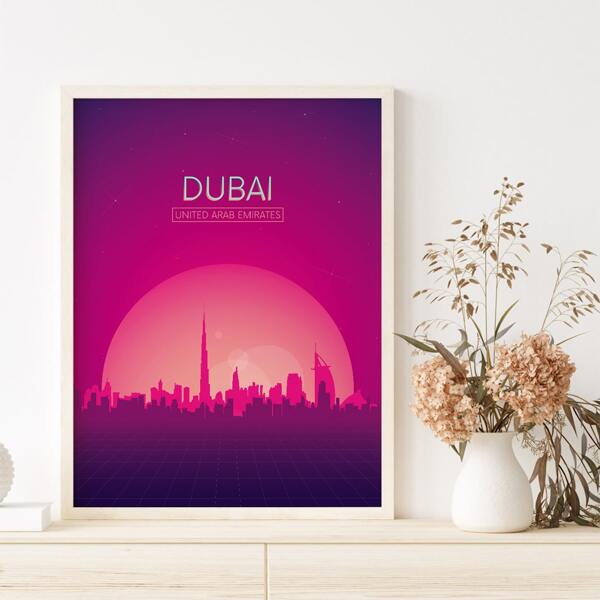 

Landmark Print Unframed Painting, Multicolor