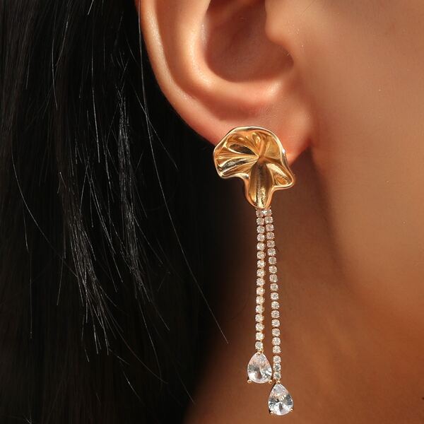 

18K Gold Plated Zircon Earrings