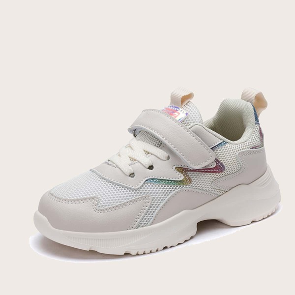 

Girls Hook-and-Loop Sneakers, Beige