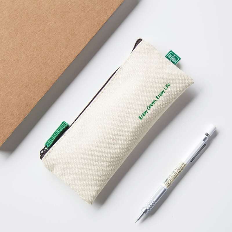 

Slogan Graphic Pencil Case, White