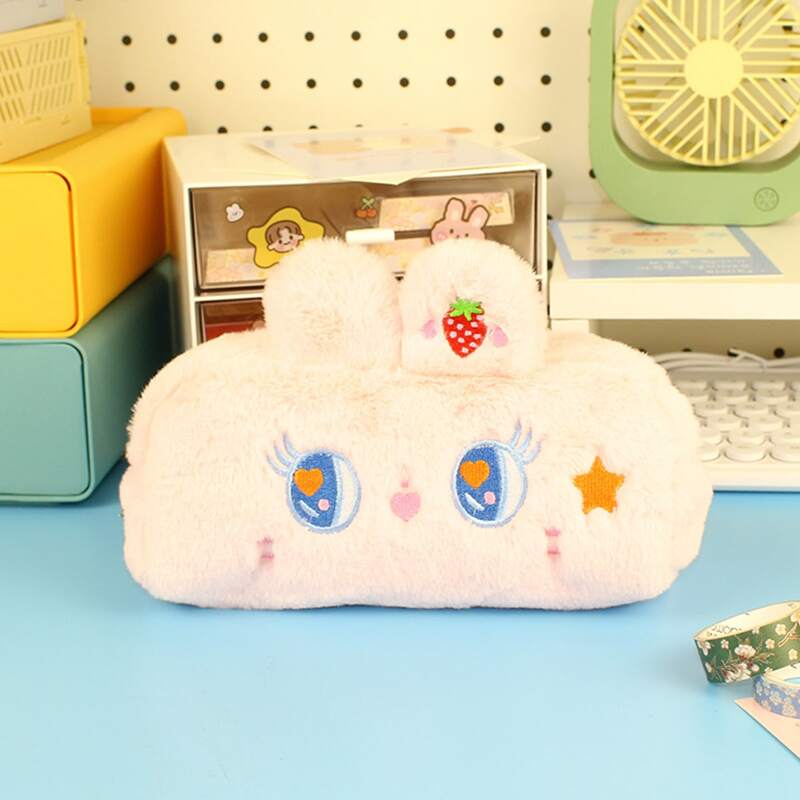 

1pc Cartoon Plush Pencil Case, Multicolor