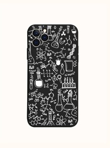 Hộp đựng điện thoại in ống nghiệm hóa học - màu đen - Xem 1