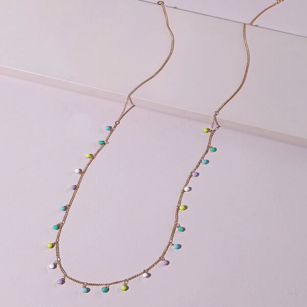 

Bead Decor Chain Belt, Multicolor