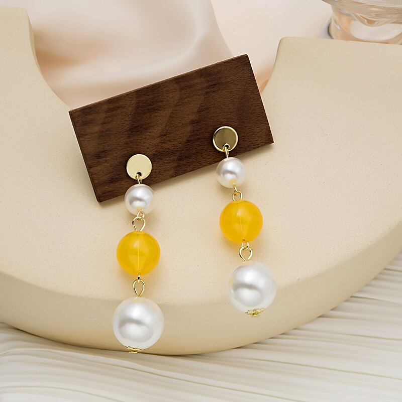 

Faux Pearl Decor Drop Earrings, Multicolor