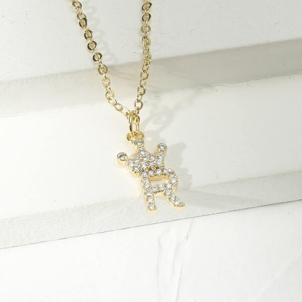 

18K Gold Plated Letter Pendant Necklace