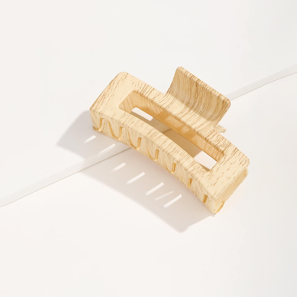 

Wood Grain Hair Claw, Yellow