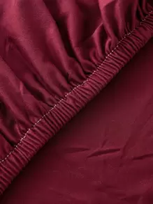 Funda De Sofá Elástica De Color Sólido - Burdeos - Ver 2