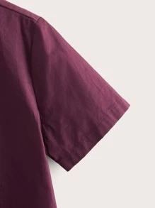 SHEIN Boys Lion Print Shirt - Purple - View 3