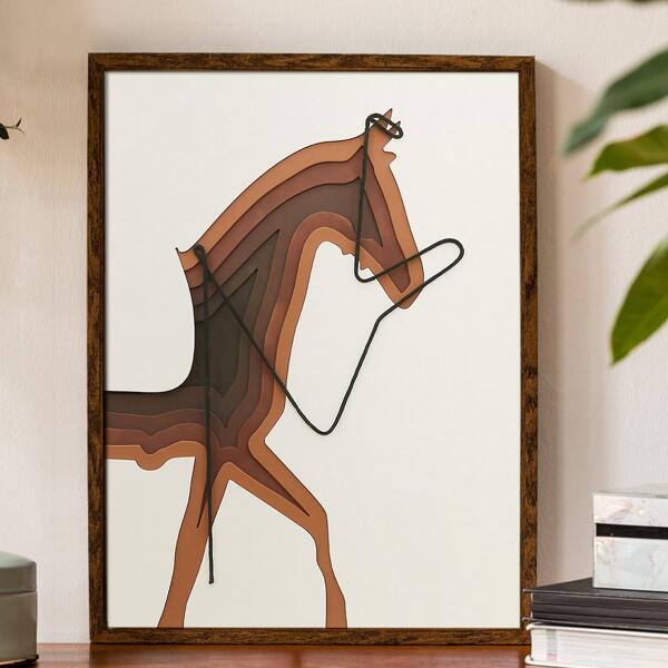 

Abstract Horse Unframed Painting, Multicolor