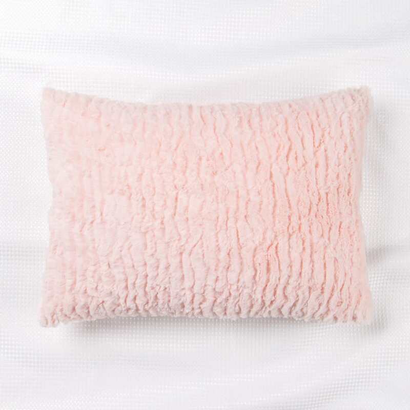 

Plush Lumbar Pillowcase Without Filler, Pink