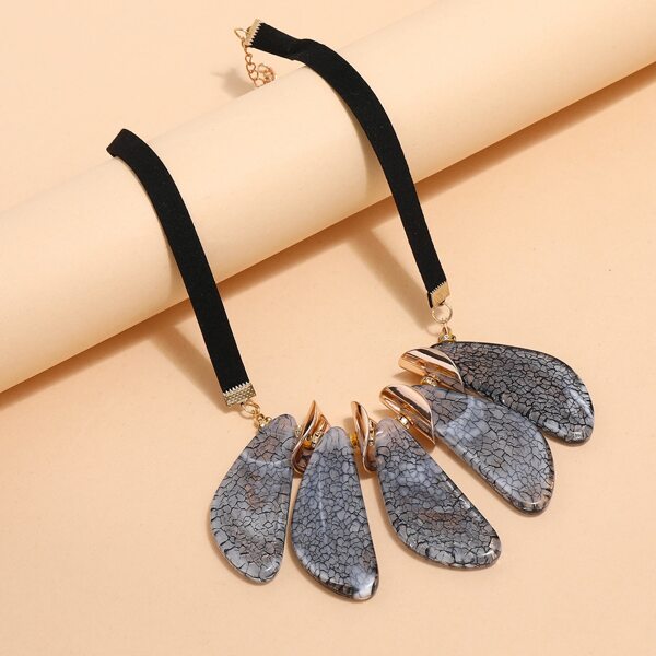

Geometric Charm Necklace, Grey