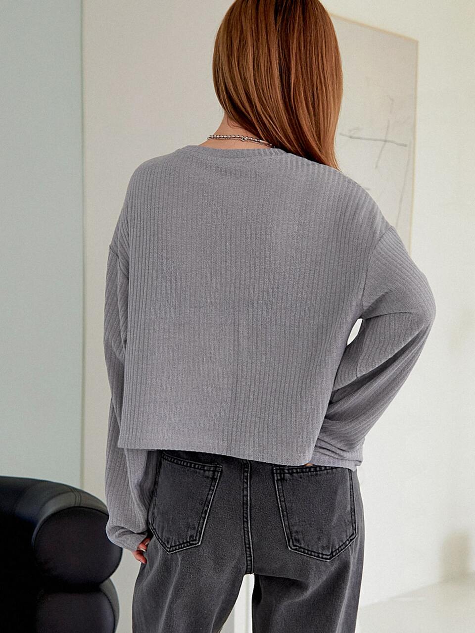 Solid Drop Shoulder Tee