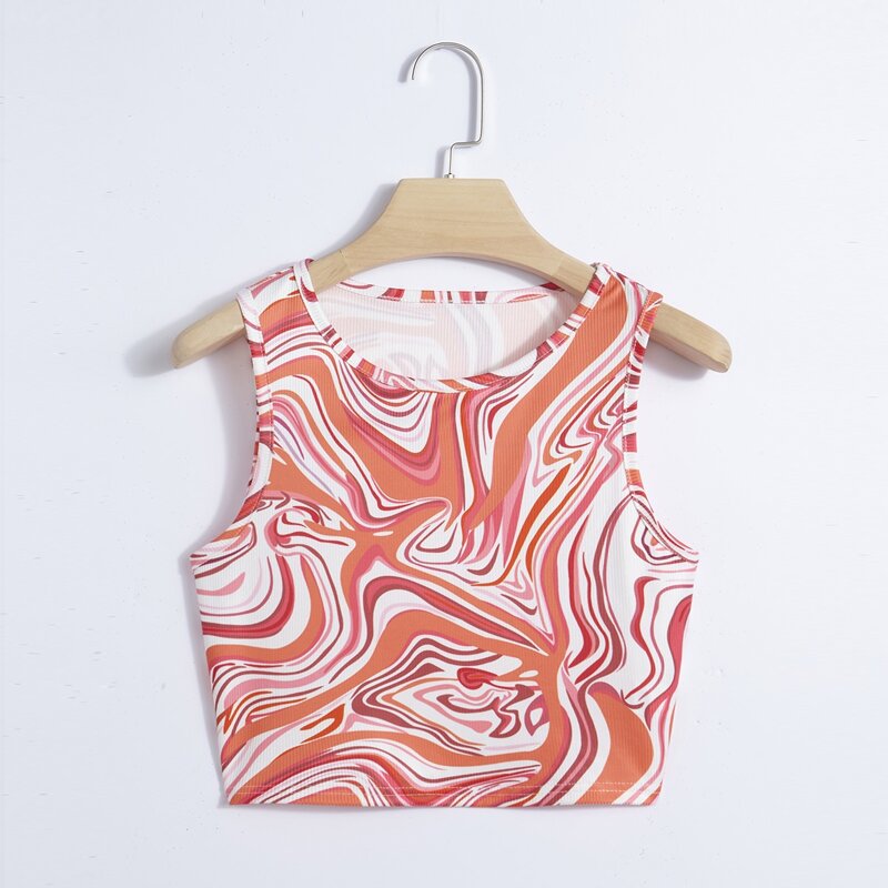 

Marble Print Tank Top, Multicolor