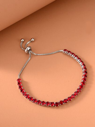 1pc Fashionable Vintage Stone Pull Cord Bracelet