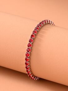 Vòng tay trang trí rhinestone - Đỏ - Xem 2