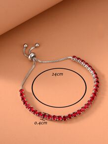Vòng tay trang trí rhinestone - Đỏ - Xem 4