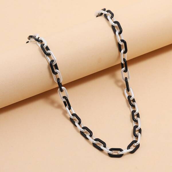 

Two Tone Necklace, Black and white