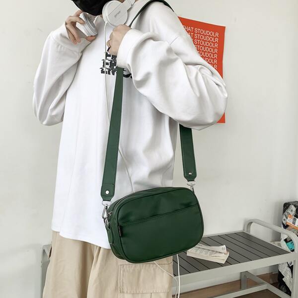 

Men Minimalist Crossbody Bag, Army green