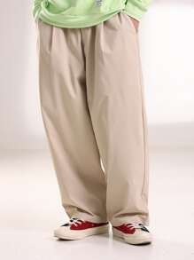 Manfinity Hypemode Men Solid Wide Leg Trousers - Apricot - View 5